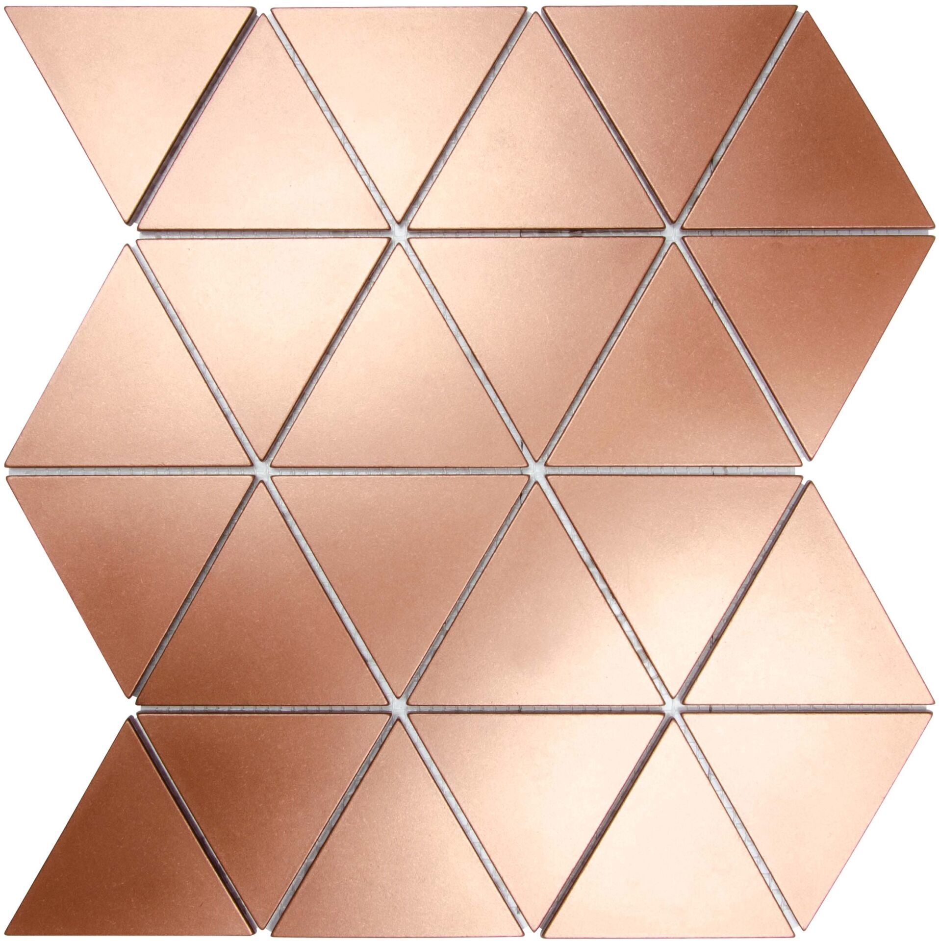 Nichetiles Triangolare Antik Bakır Metal Mozaik