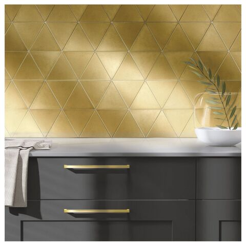 Nichetiles Triangolare Antik Altın Metal Mozaik