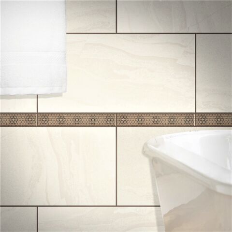 Nichetiles Floral Hex Dekoratif Bordür Dekor
