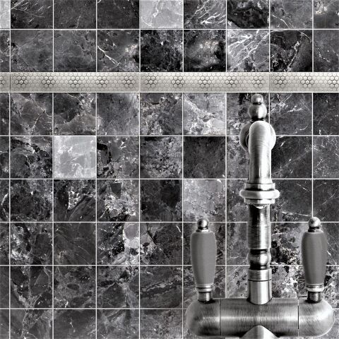Nichetiles Floral Hex Dekoratif Bordür Dekor