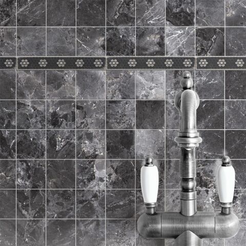 Nichetiles Floral Hex Dekoratif Bordür Dekor