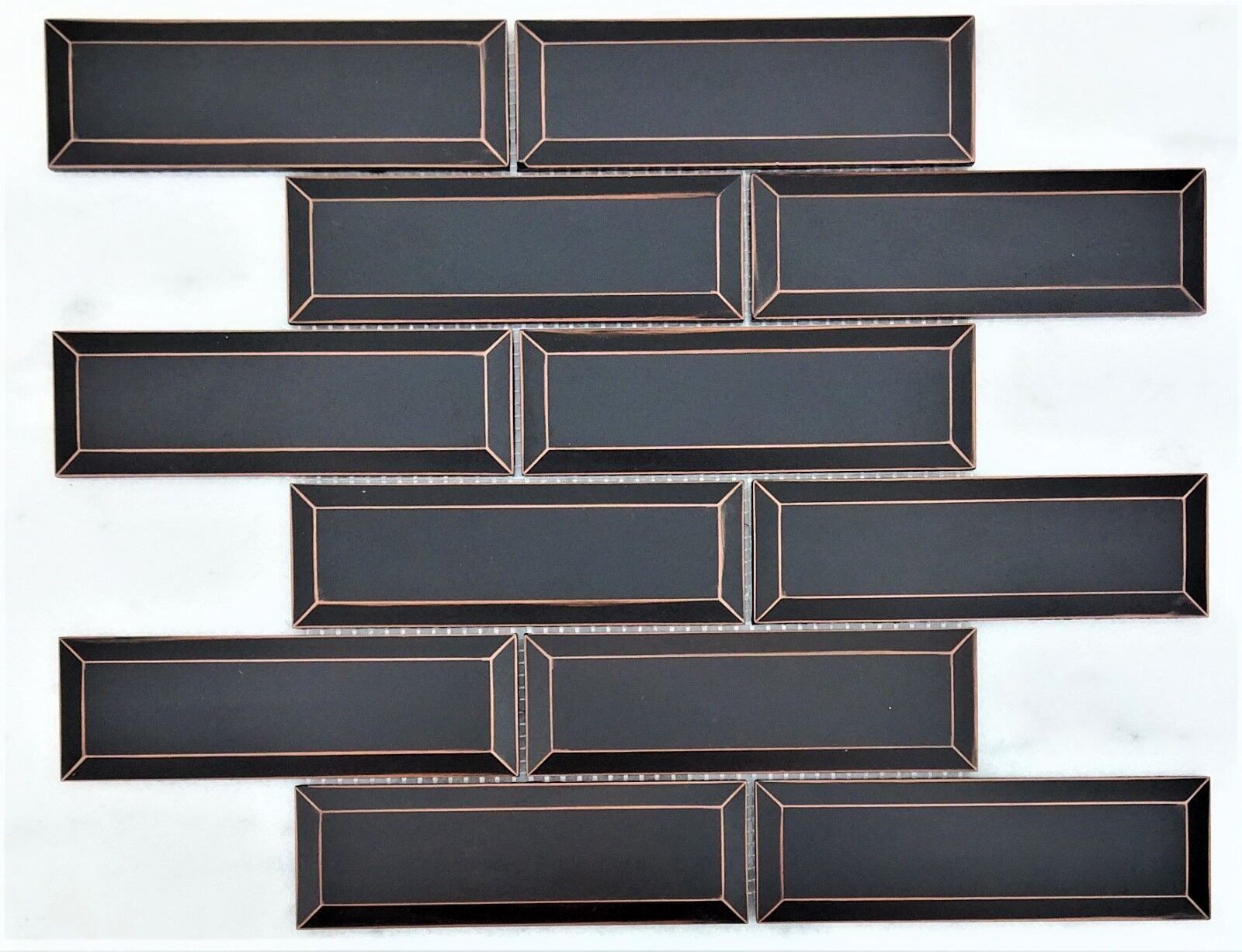 Nichetiles Bisellato Bakir Metal Mozaik