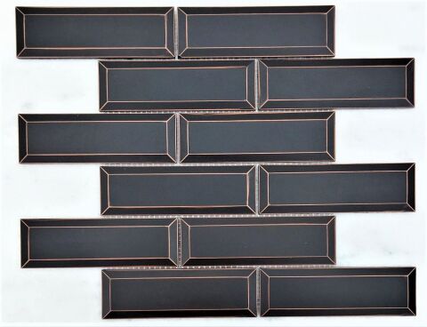 Nichetiles Bisellato Bakir Metal Mozaik
