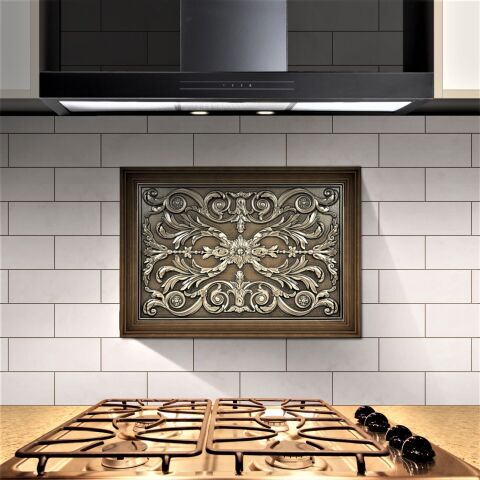 Viola Metal Ocak Arkası Koruyucu ve Şömine Üstü Dekoratif Panel